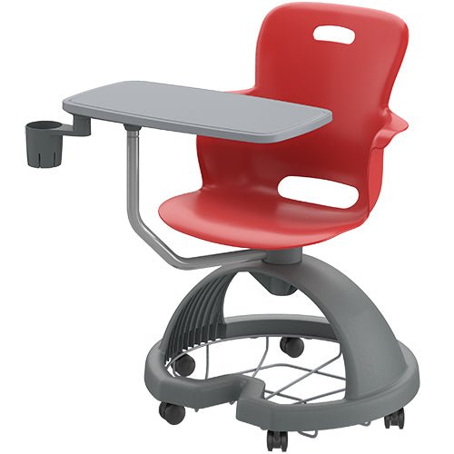 Haskell Education Ethos Series Mobile Chair with Work Surface, Storage Base and Cup Holder 18"H (2ES1X2) - SchoolOutlet