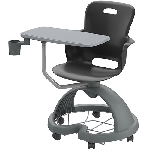 Haskell Education Ethos Series Mobile Chair with Work Surface, Storage Base and Cup Holder 18"H (2ES1X2) - SchoolOutlet