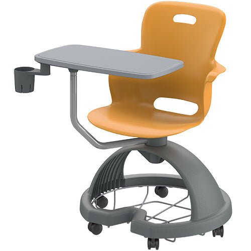 Haskell Education Ethos Series Mobile Chair with Work Surface, Storage Base and Cup Holder 18"H (2ES1X2) - SchoolOutlet