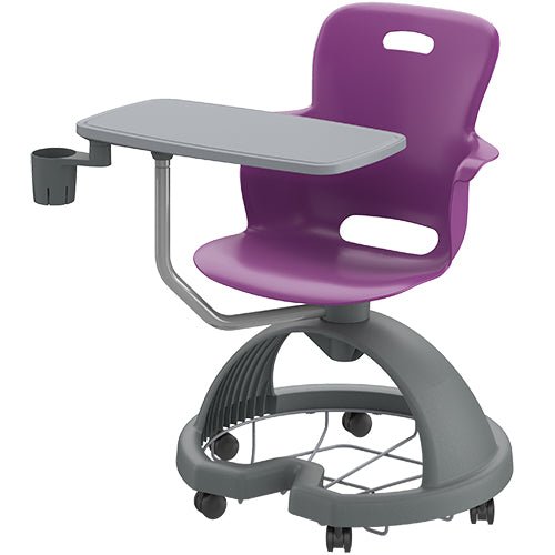 Haskell Education Ethos Series Mobile Chair with Work Surface, Storage Base and Cup Holder 18"H (2ES1X2) - SchoolOutlet