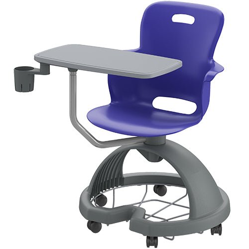 Haskell Education Ethos Series Mobile Chair with Work Surface, Storage Base and Cup Holder 18"H (2ES1X2) - SchoolOutlet