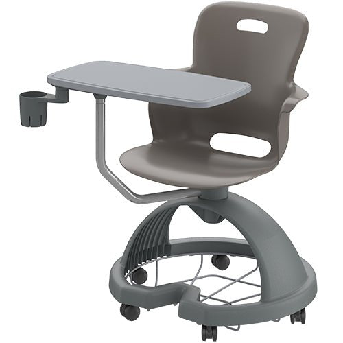 Haskell Education Ethos Series Mobile Chair with Work Surface, Storage Base and Cup Holder 18"H (2ES1X2) - SchoolOutlet