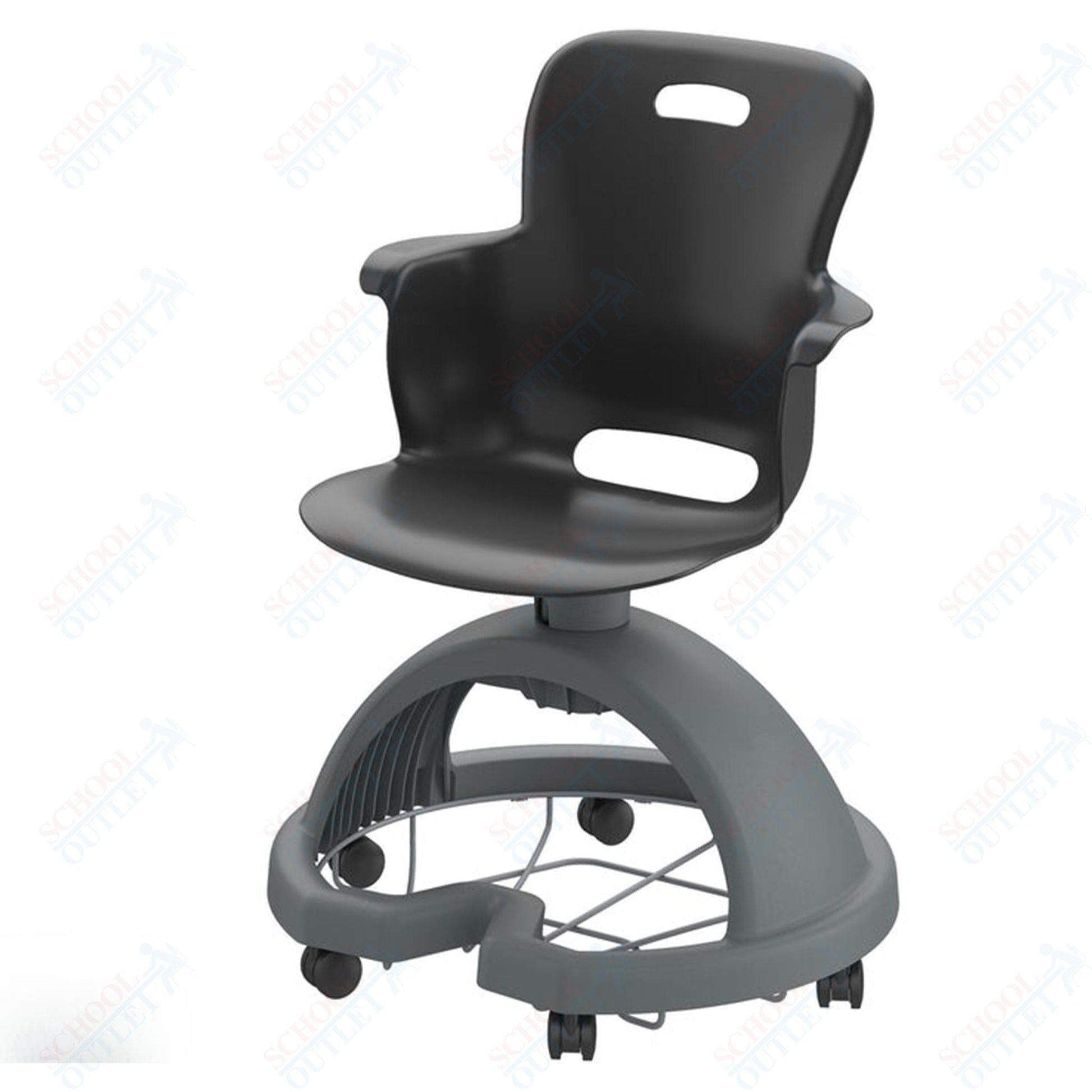 Haskell Education Ethos Series Mobile School Chair with Storage Base 18"H (2ES1X0) - SchoolOutlet