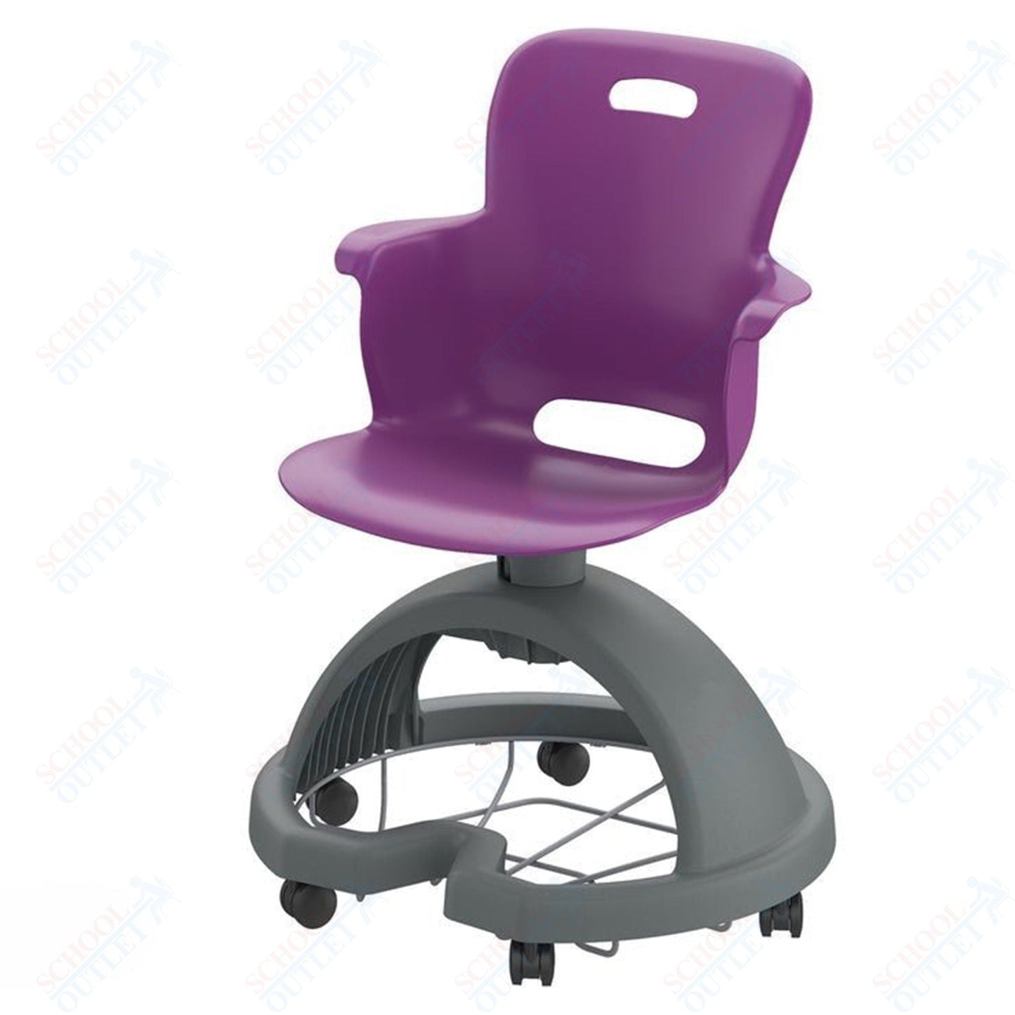 Haskell Education Ethos Series Mobile School Chair with Storage Base 18"H (2ES1X0) - SchoolOutlet