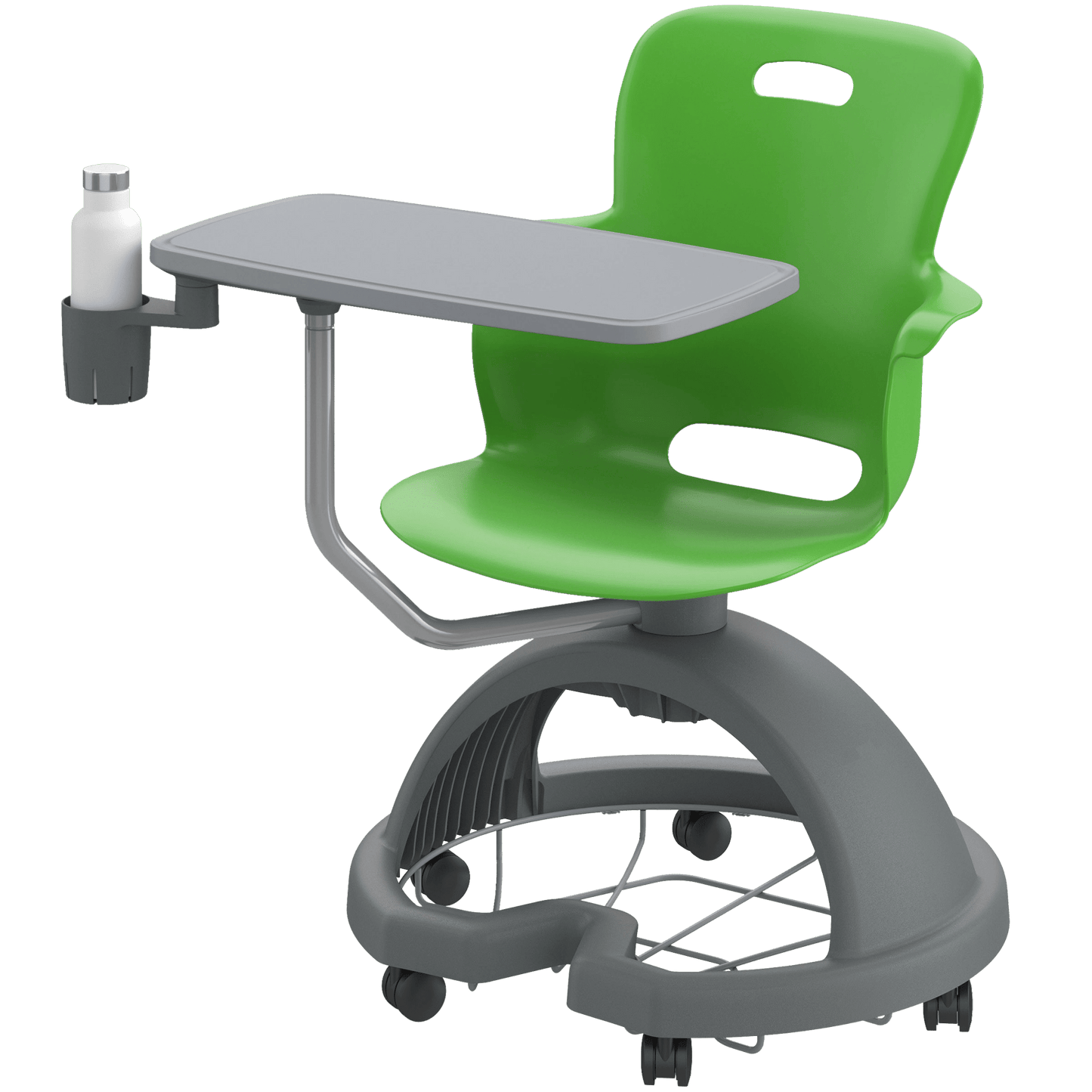 Haskell Education Ethos Series Mobile Chair with Work Surface, Storage Base and Cup Holder 18"H (2ES1X2) - SchoolOutlet