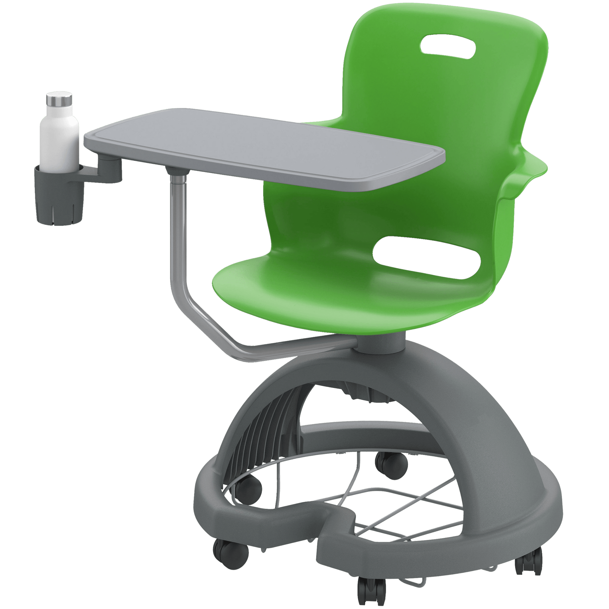 Haskell Education Ethos Series Mobile Chair with Work Surface, Storage Base and Cup Holder 18"H (2ES1X2) - SchoolOutlet