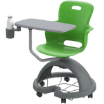 Haskell Education Ethos Series Mobile Chair with Work Surface, Storage Base and Cup Holder 18