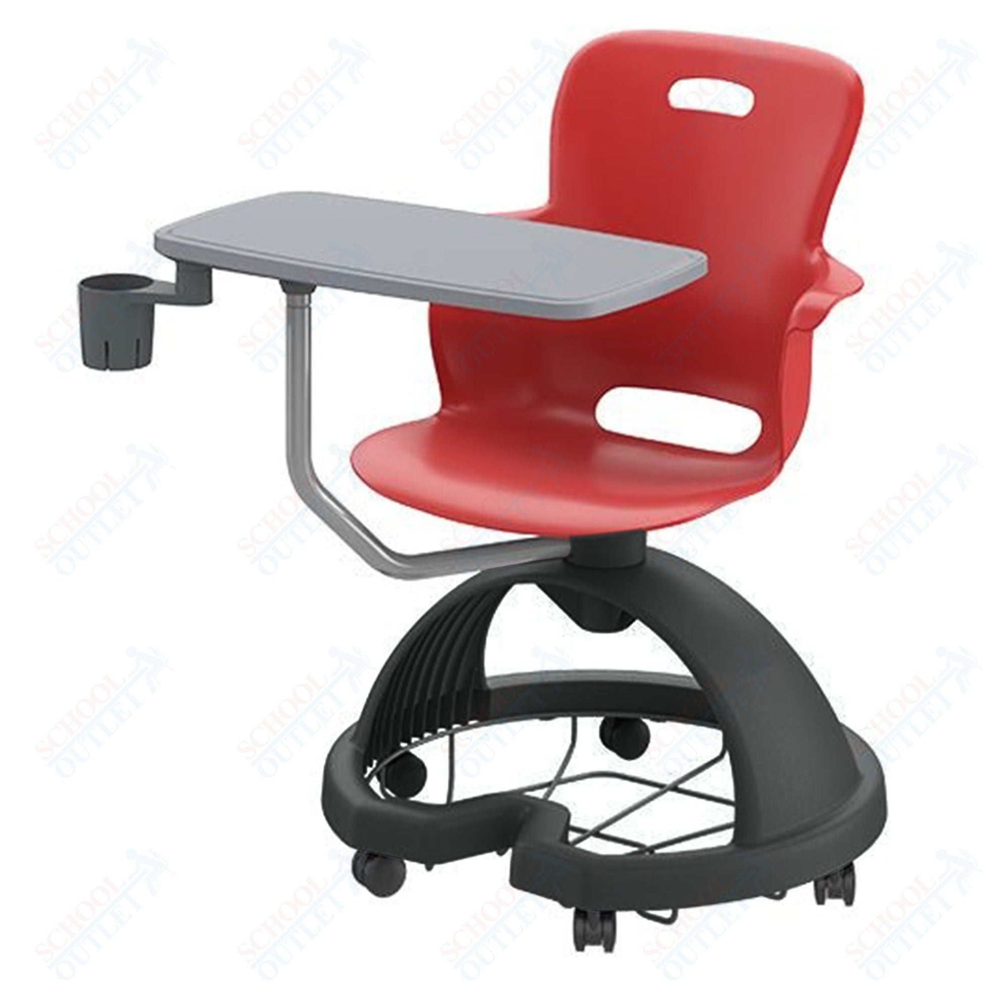 Haskell Education Ethos Series Mobile Chair with Work Surface, Storage Base and Cup Holder 18"H (2ES1X2) - SchoolOutlet