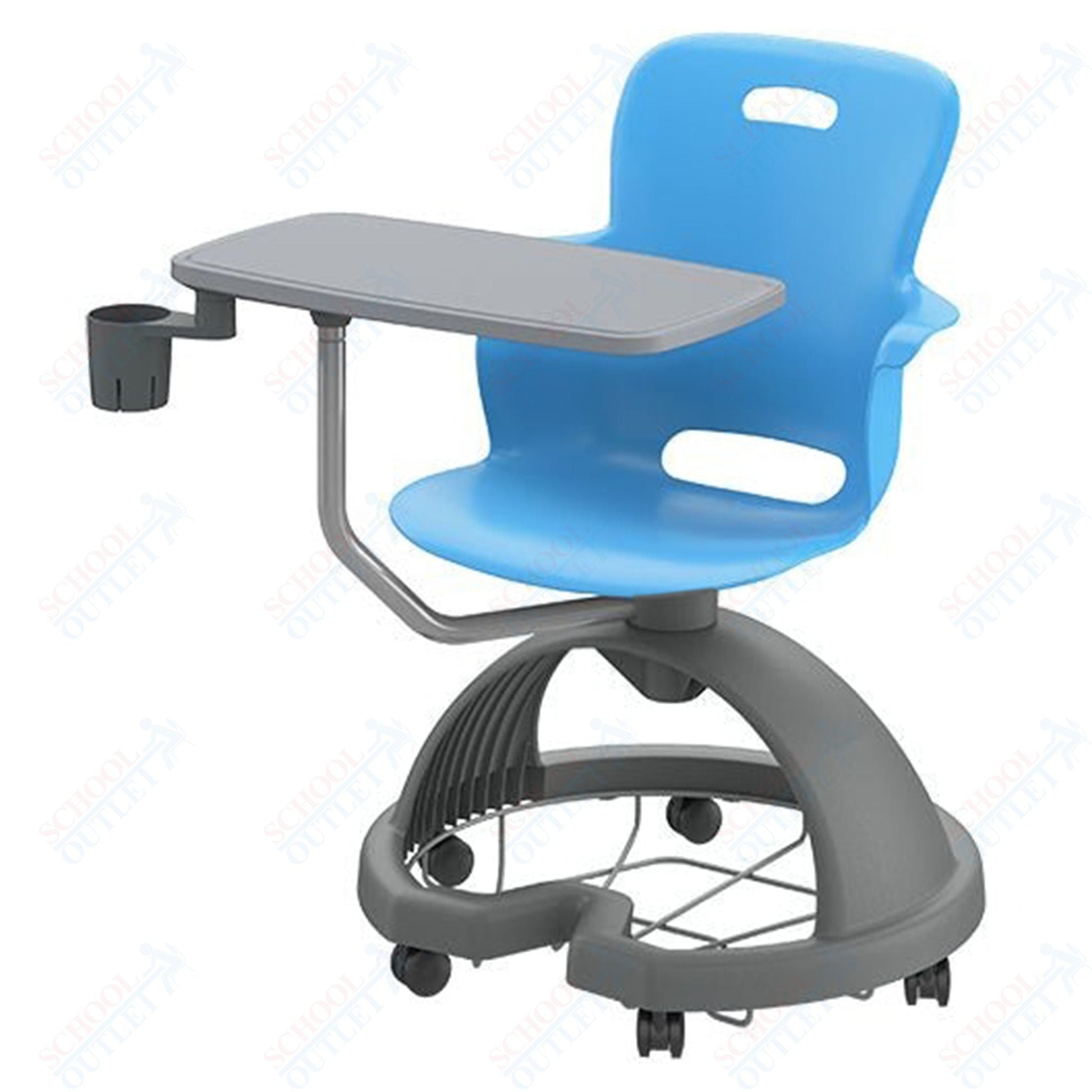 Haskell Education Ethos Series Mobile Chair with Work Surface, Storage Base and Cup Holder 18"H (2ES1X2) - SchoolOutlet
