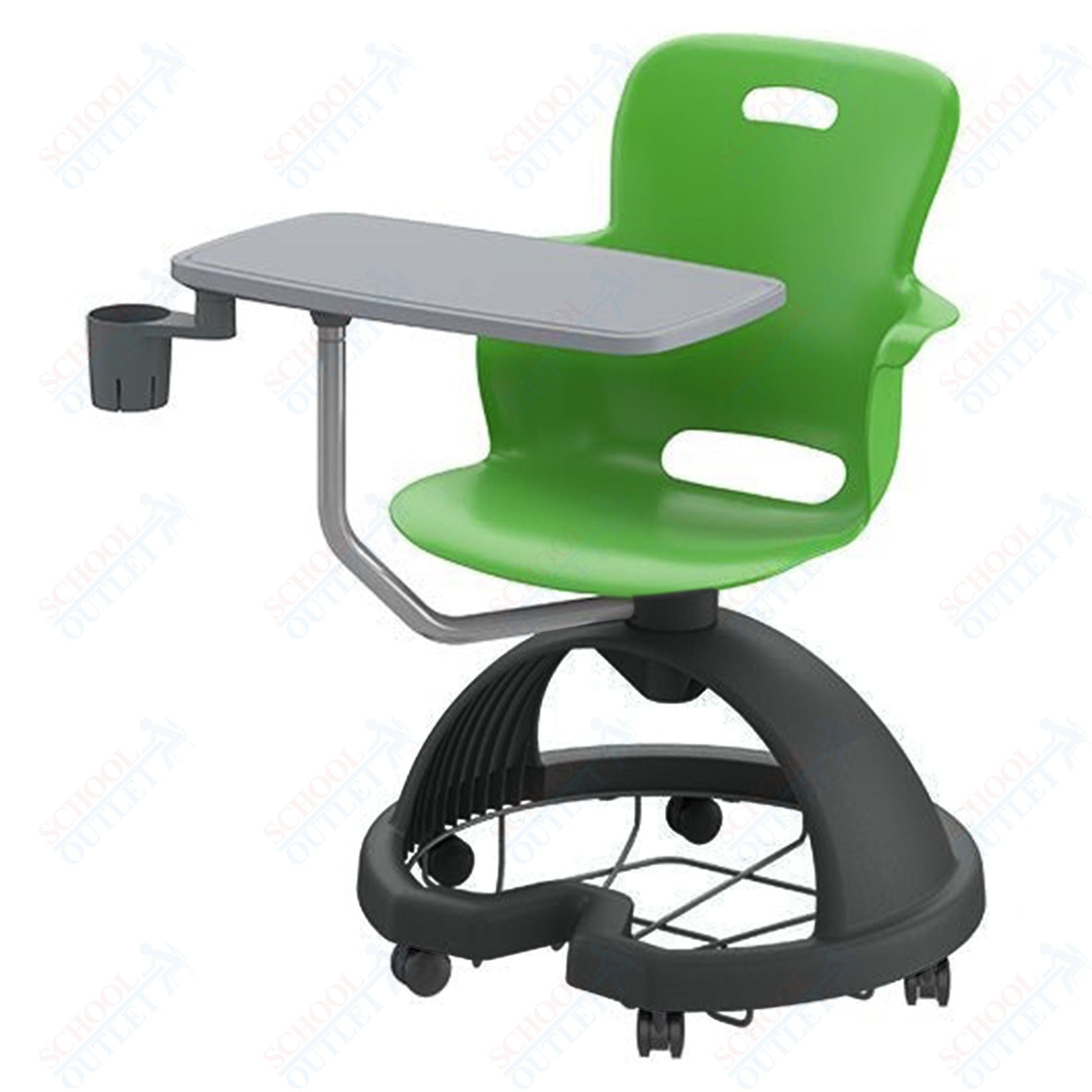 Haskell Education Ethos Series Mobile Chair with Work Surface, Storage Base and Cup Holder 18"H (2ES1X2) - SchoolOutlet