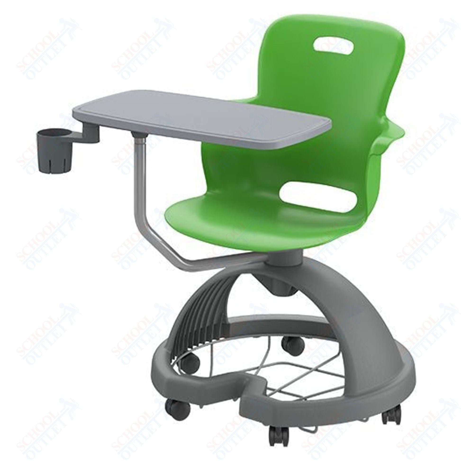 Haskell Education Ethos Series Mobile Chair with Work Surface, Storage Base and Cup Holder 18"H (2ES1X2) - SchoolOutlet