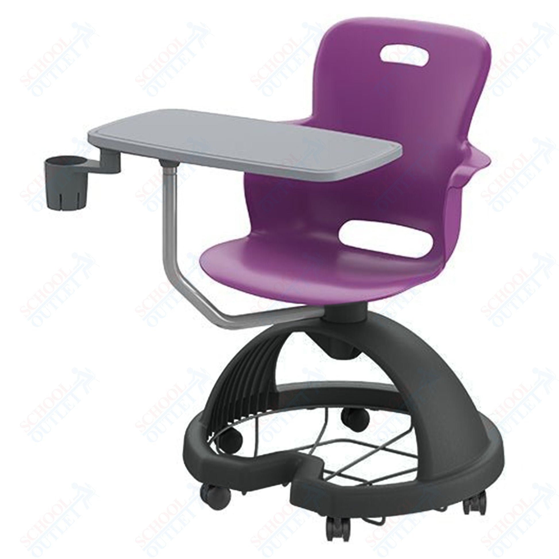 Haskell Education Ethos Series Mobile Chair with Work Surface, Storage Base and Cup Holder 18"H (2ES1X2) - SchoolOutlet