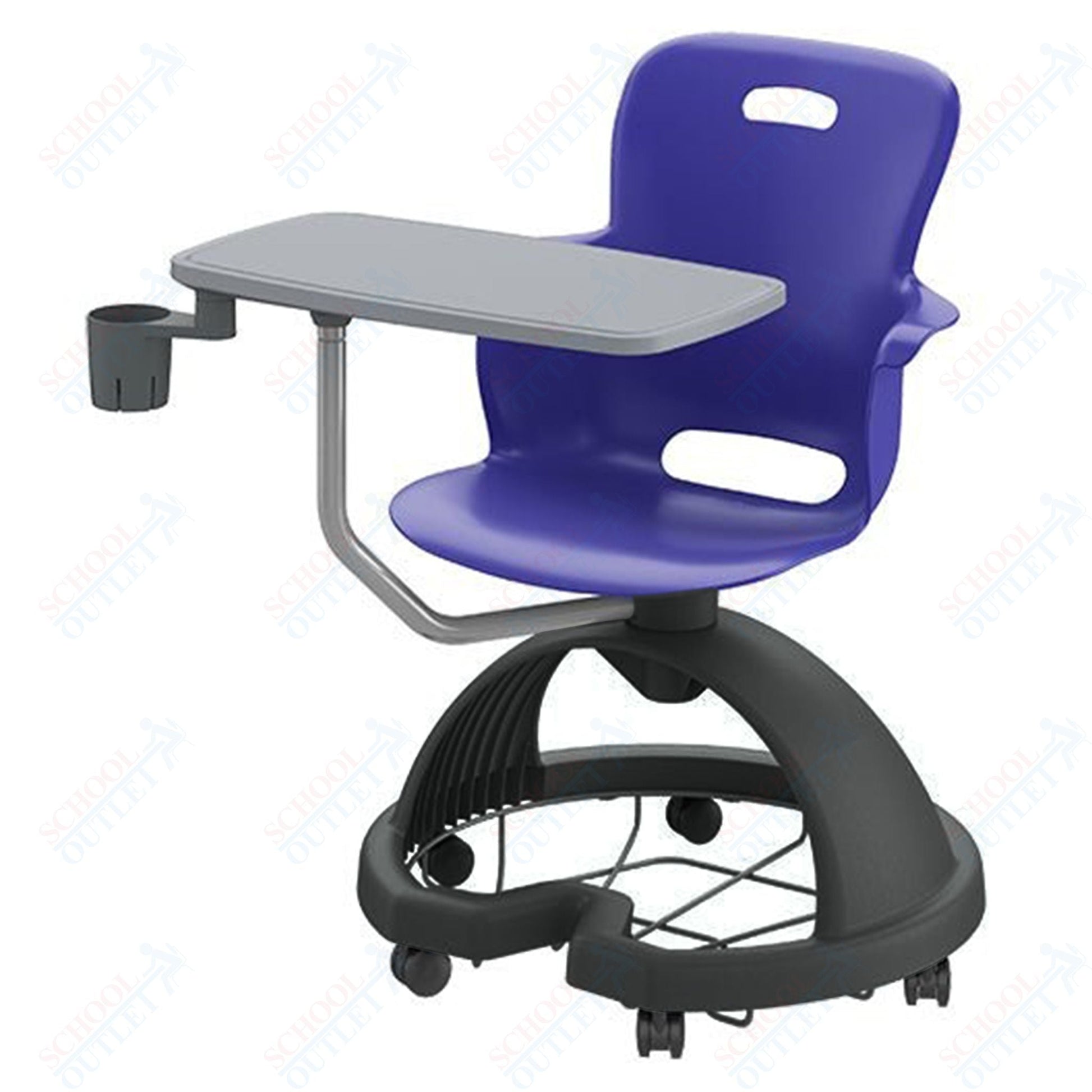 Haskell Education Ethos Series Mobile Chair with Work Surface, Storage Base and Cup Holder 18"H (2ES1X2) - SchoolOutlet