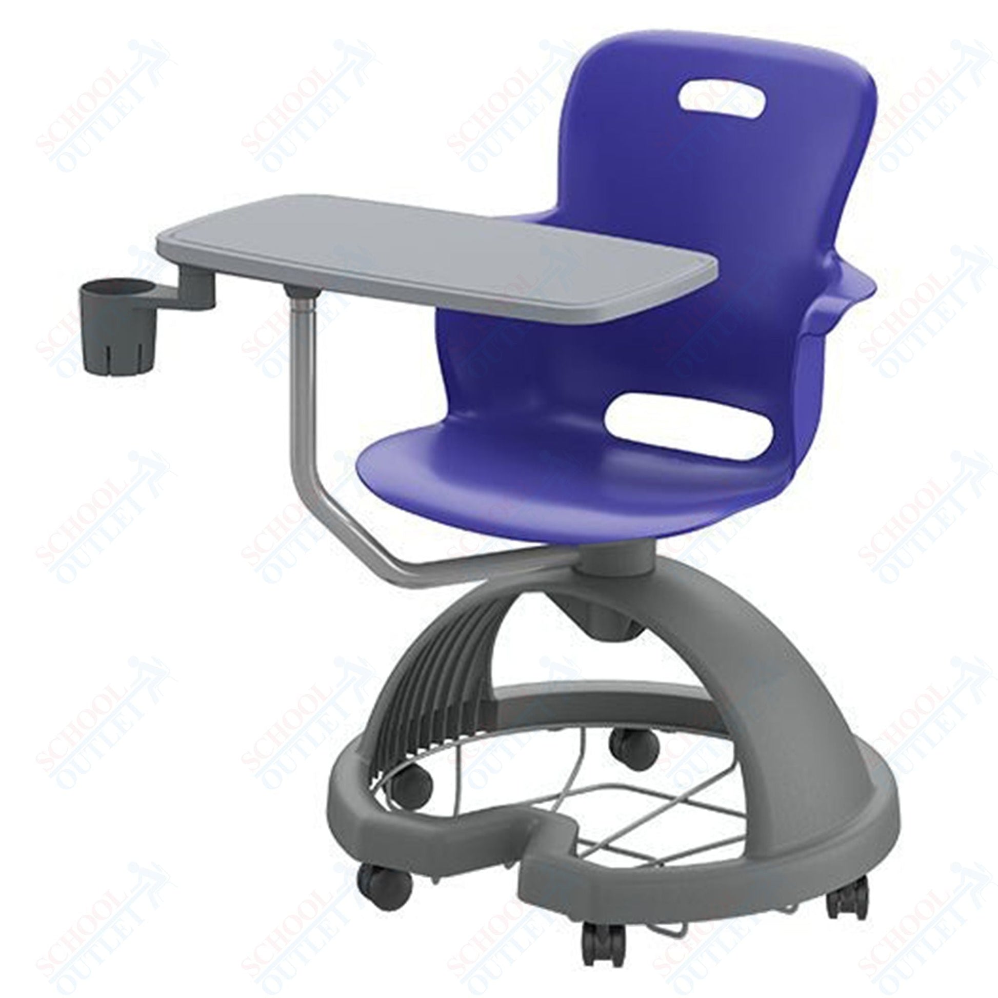 Haskell Education Ethos Series Mobile Chair with Work Surface, Storage Base and Cup Holder 18"H (2ES1X2) - SchoolOutlet