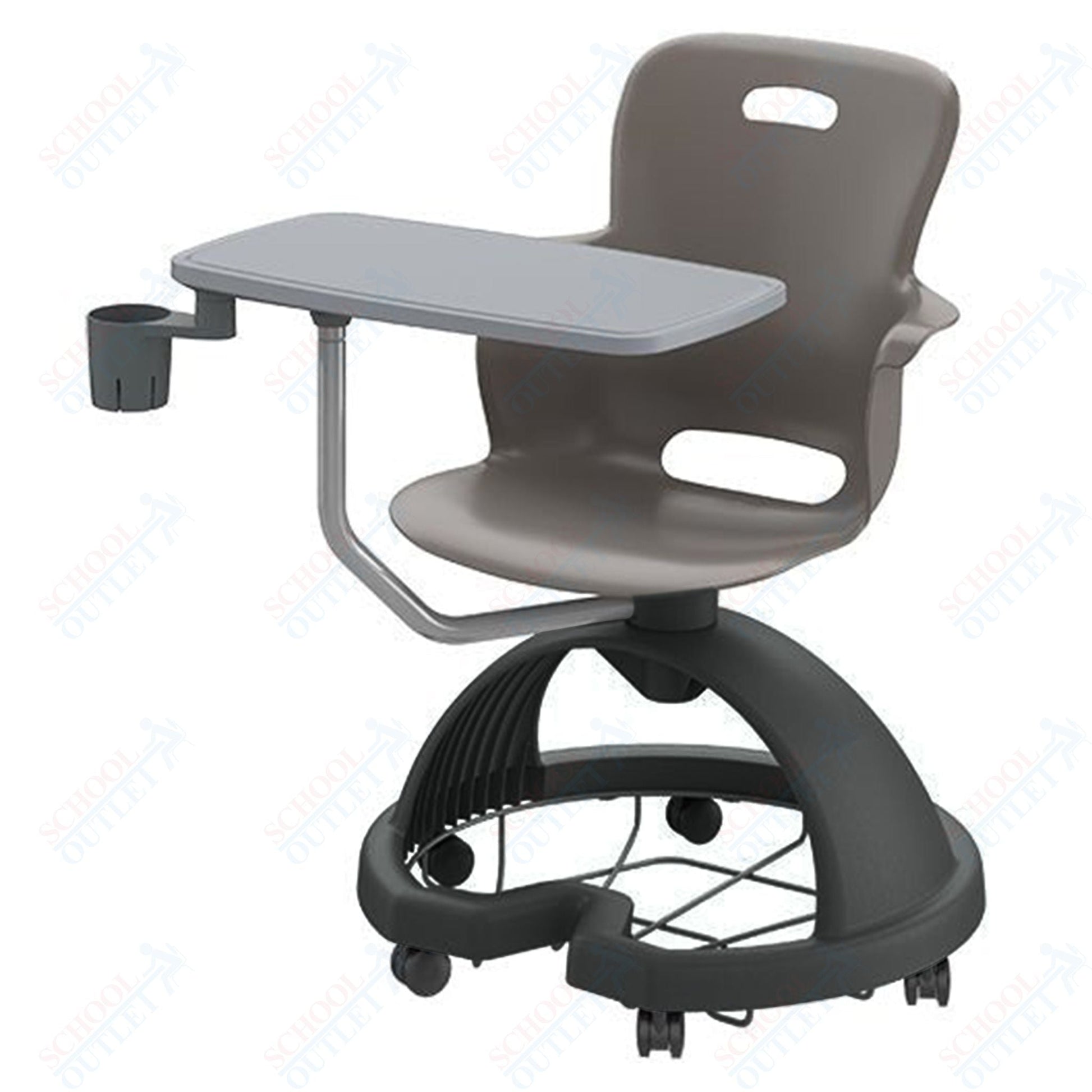 Haskell Education Ethos Series Mobile Chair with Work Surface, Storage Base and Cup Holder 18"H (2ES1X2) - SchoolOutlet