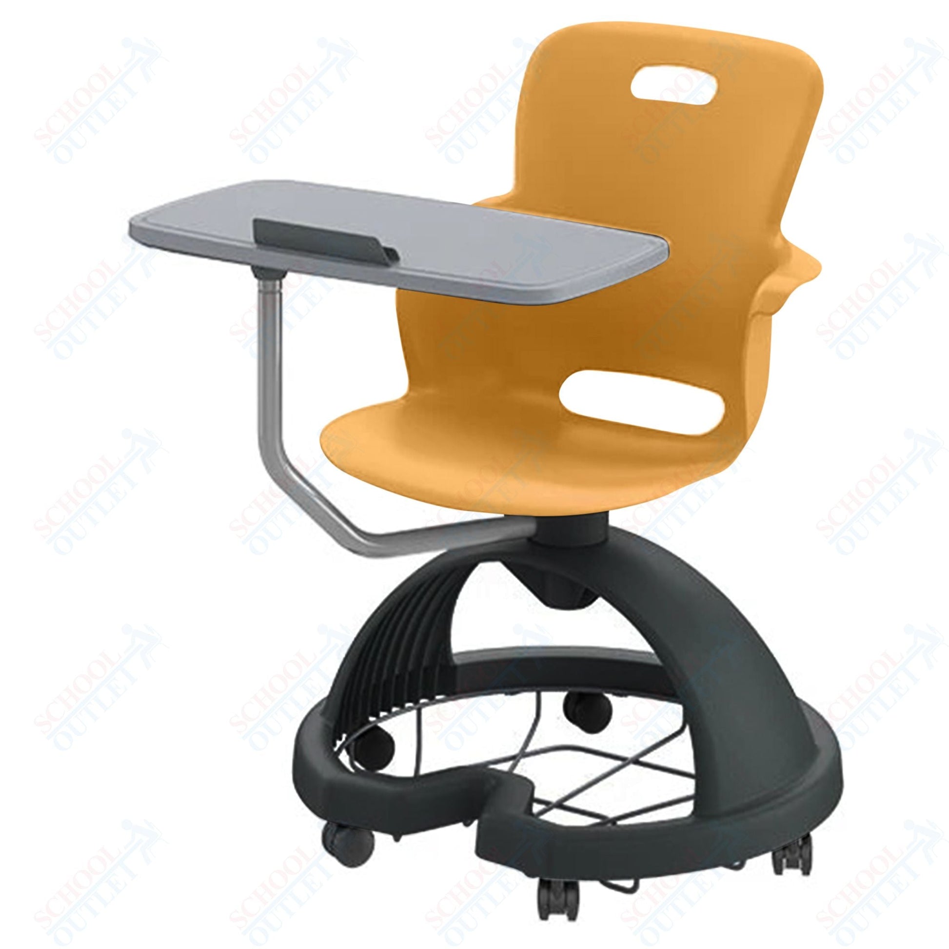 Haskell Education Ethos Series Mobile Chair with Work Surface, Storage Base and Tablet Holder 18"H (2ES1X3) - SchoolOutlet