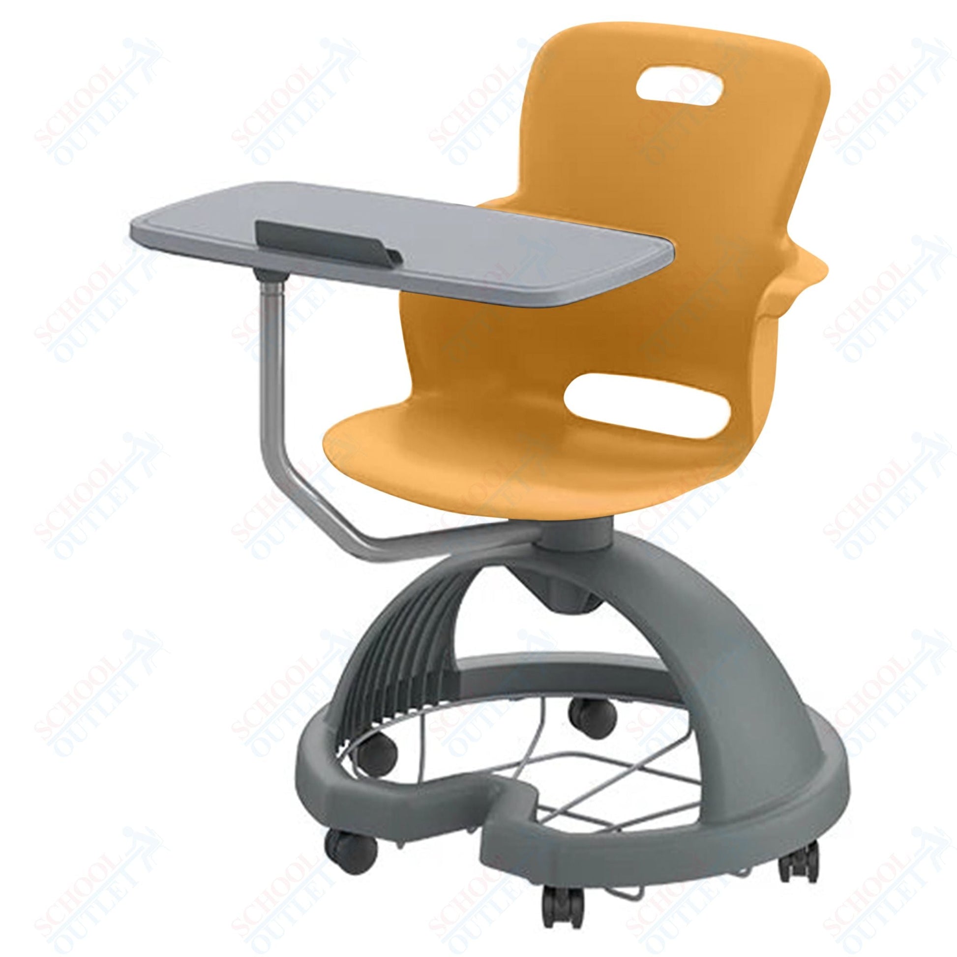 Haskell Education Ethos Series Mobile Chair with Work Surface, Storage Base and Tablet Holder 18"H (2ES1X3) - SchoolOutlet
