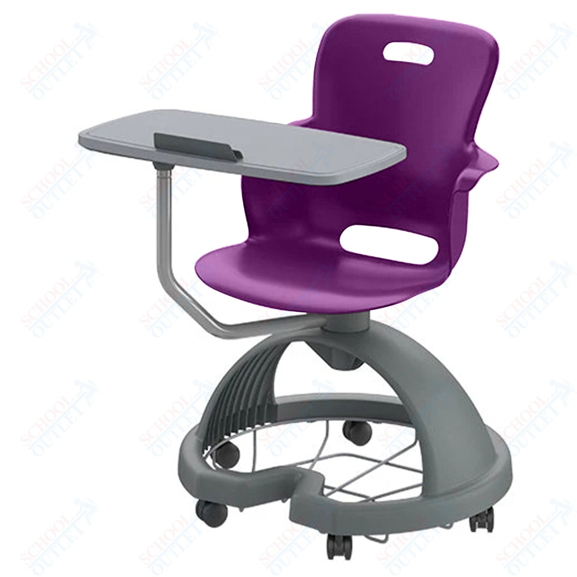 Haskell Education Ethos Series Mobile Chair with Work Surface, Storage Base and Tablet Holder 18"H (2ES1X3) - SchoolOutlet