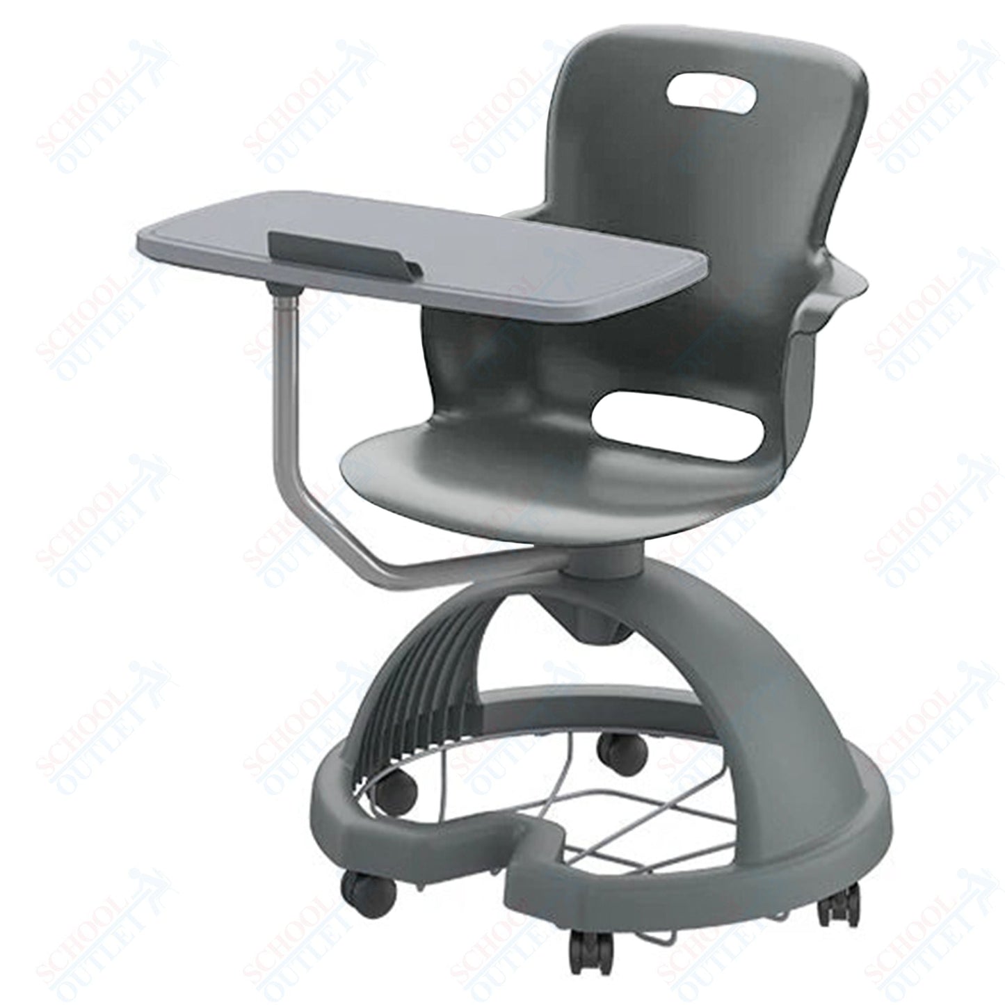 Haskell Education Ethos Series Mobile Chair with Work Surface, Storage Base and Tablet Holder 18"H (2ES1X3) - SchoolOutlet