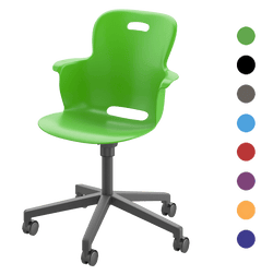 Haskell Education Ethos Series 16"-21" Height Adjustable Mobile Chair with Five Star Base (2ES2CX)