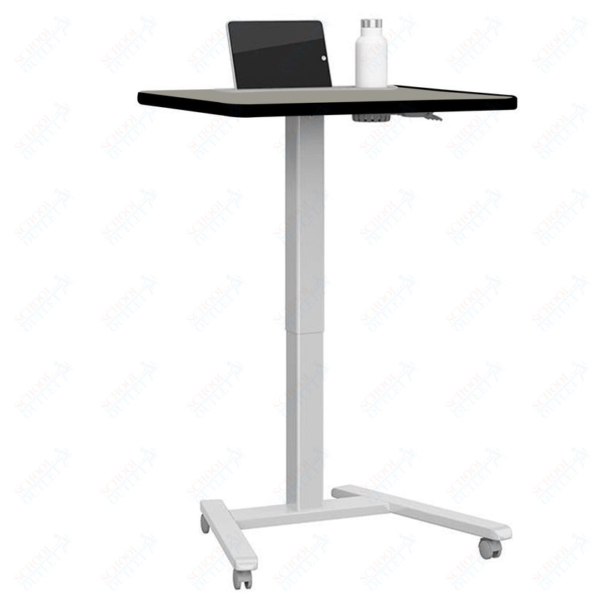 Haskell Education Fuzion Series Mobile Sit to Stand Adjustable Desk with Grommet - 22"D x 26"W x 28.25 - 42"H (2FZPN7G.2226) - SchoolOutlet
