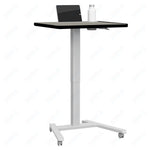 Haskell Education Fuzion Series Mobile Sit to Stand Adjustable Desk with Grommet - 22