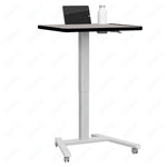 Haskell Education Fuzion Series Mobile Sit to Stand Adjustable Desk with Grommet - 22