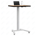 Haskell Education Fuzion Series Mobile Sit to Stand Adjustable Desk with Grommet - 22