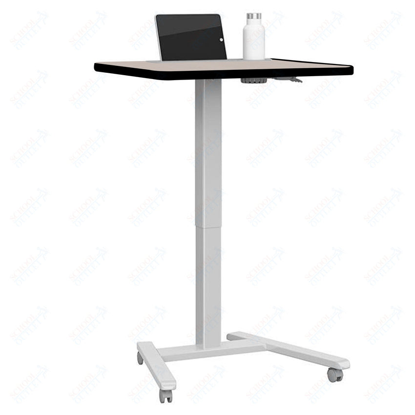 Haskell Education Fuzion Series Mobile Sit to Stand Adjustable Desk with Grommet - 22"D x 26"W x 28.25 - 42"H (2FZPN7G.2226) - SchoolOutlet