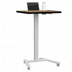 Haskell Education Fuzion Series Mobile Sit to Stand Adjustable Desk with Grommet - 22
