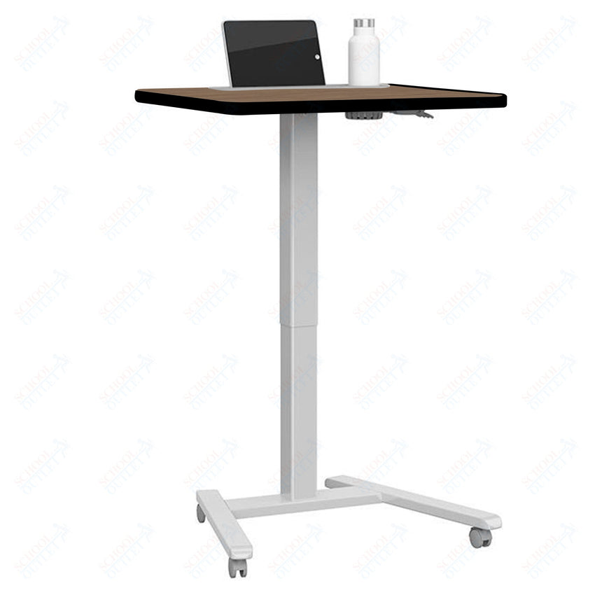 Haskell Education Fuzion Series Mobile Sit to Stand Adjustable Desk with Grommet - 22"D x 26"W x 28.25 - 42"H (2FZPN7G.2226) - SchoolOutlet