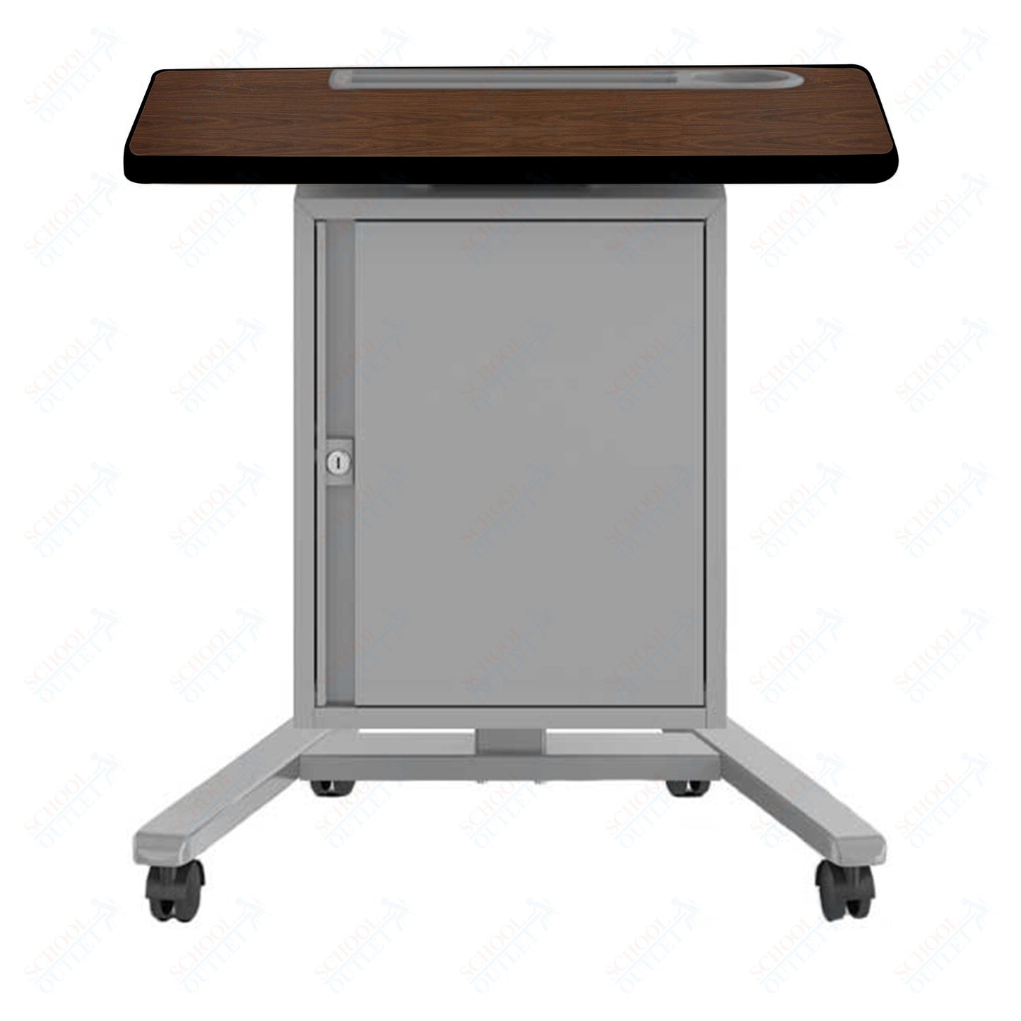Haskell Education Fuzion Teacher's Lectern with Storage with Grommet - 22"D x 26"W x 28.25 - 42"H (2FZTL7G.2226) - SchoolOutlet