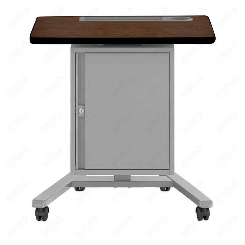 Haskell Education Fuzion Teacher's Lectern with Storage with Grommet - 22"D x 26"W x 28.25 - 42"H (2FZTL7G.2226) - SchoolOutlet