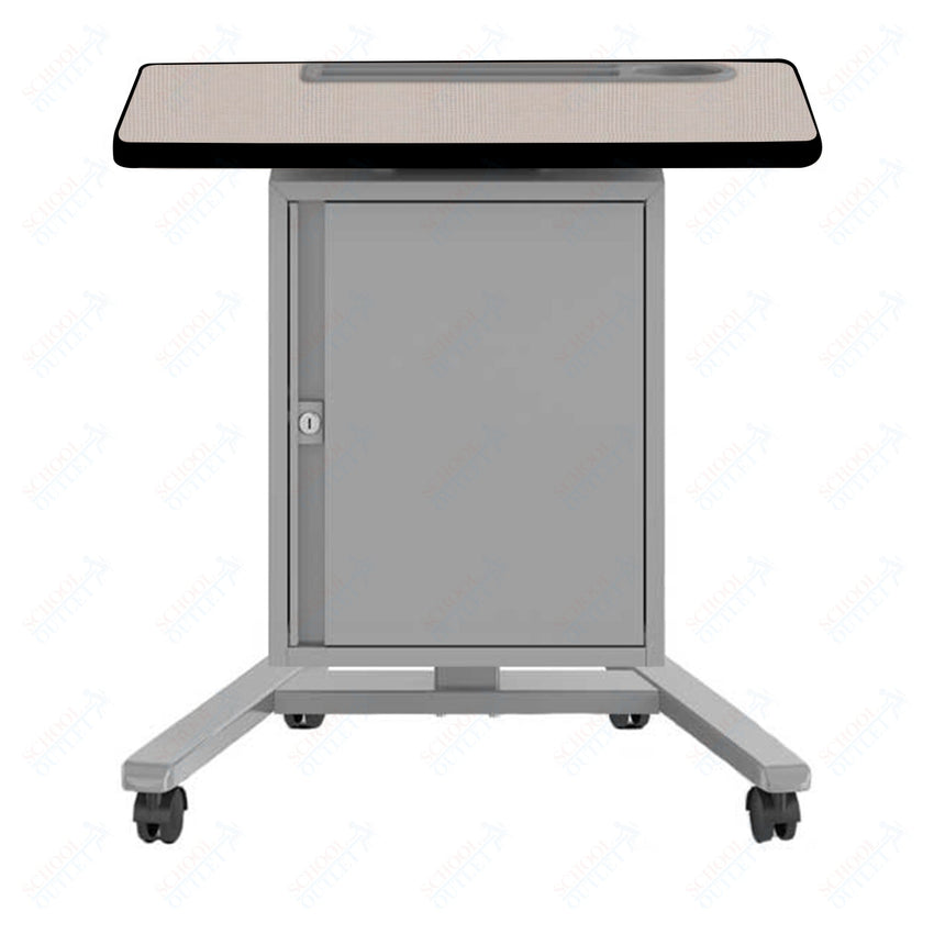 Haskell Education Fuzion Teacher's Lectern with Storage with Grommet - 22"D x 26"W x 28.25 - 42"H (2FZTL7G.2226) - SchoolOutlet