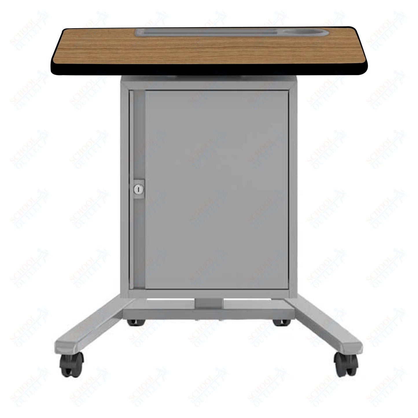 Haskell Education Fuzion Teacher's Lectern with Storage with Grommet - 22"D x 26"W x 28.25 - 42"H (2FZTL7G.2226) - SchoolOutlet