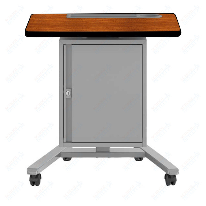 Haskell Education Fuzion Teacher's Lectern with Storage with Grommet - 22"D x 26"W x 28.25 - 42"H (2FZTL7G.2226) - SchoolOutlet