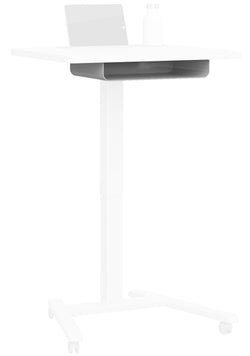 Haskell Education Fuzion Sit to Stand Desk Book Shelf and Laptop Holder - 18"D x 19"W (FZPNBKSH)