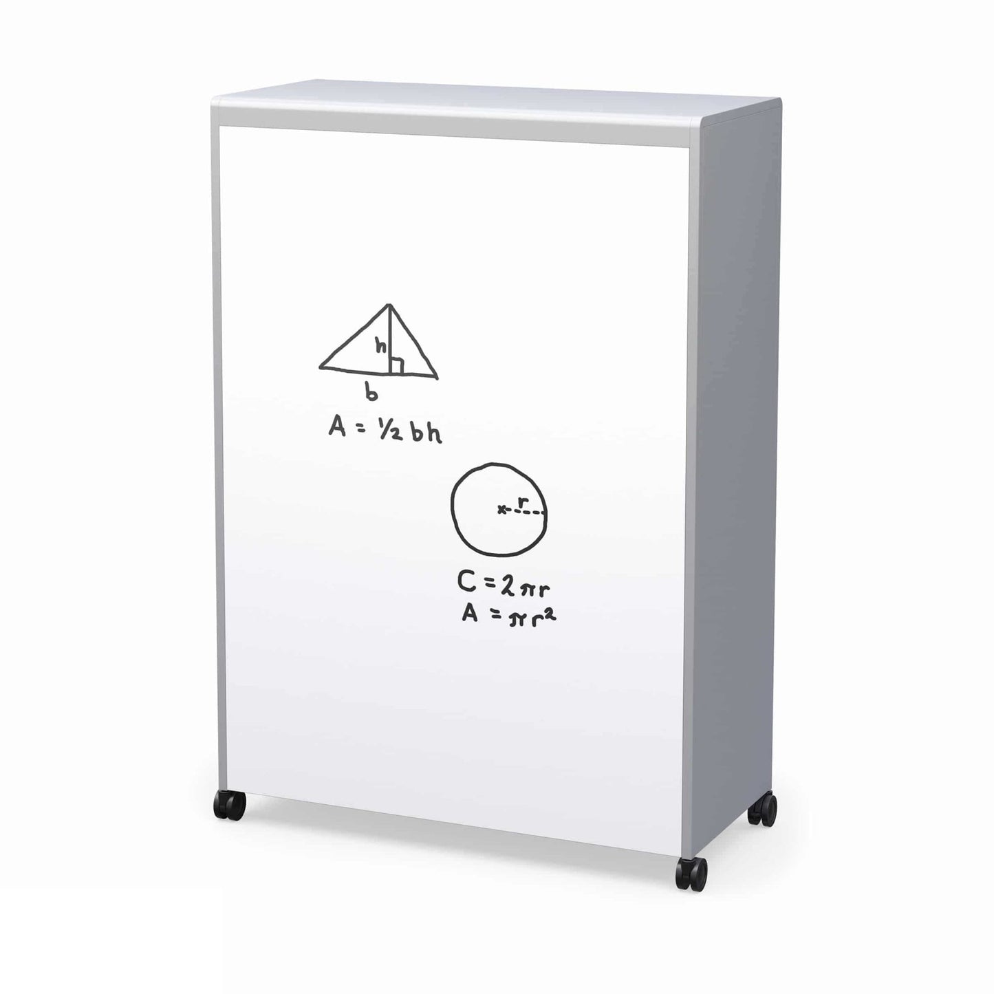 Haskell Education Voyage Series Mobile Storage Cabinet, 3 Adjustable Shelves with Whiteboard Backing - 41"W x 19"D x 59.5"H (MBC.4159.P2) - SchoolOutlet