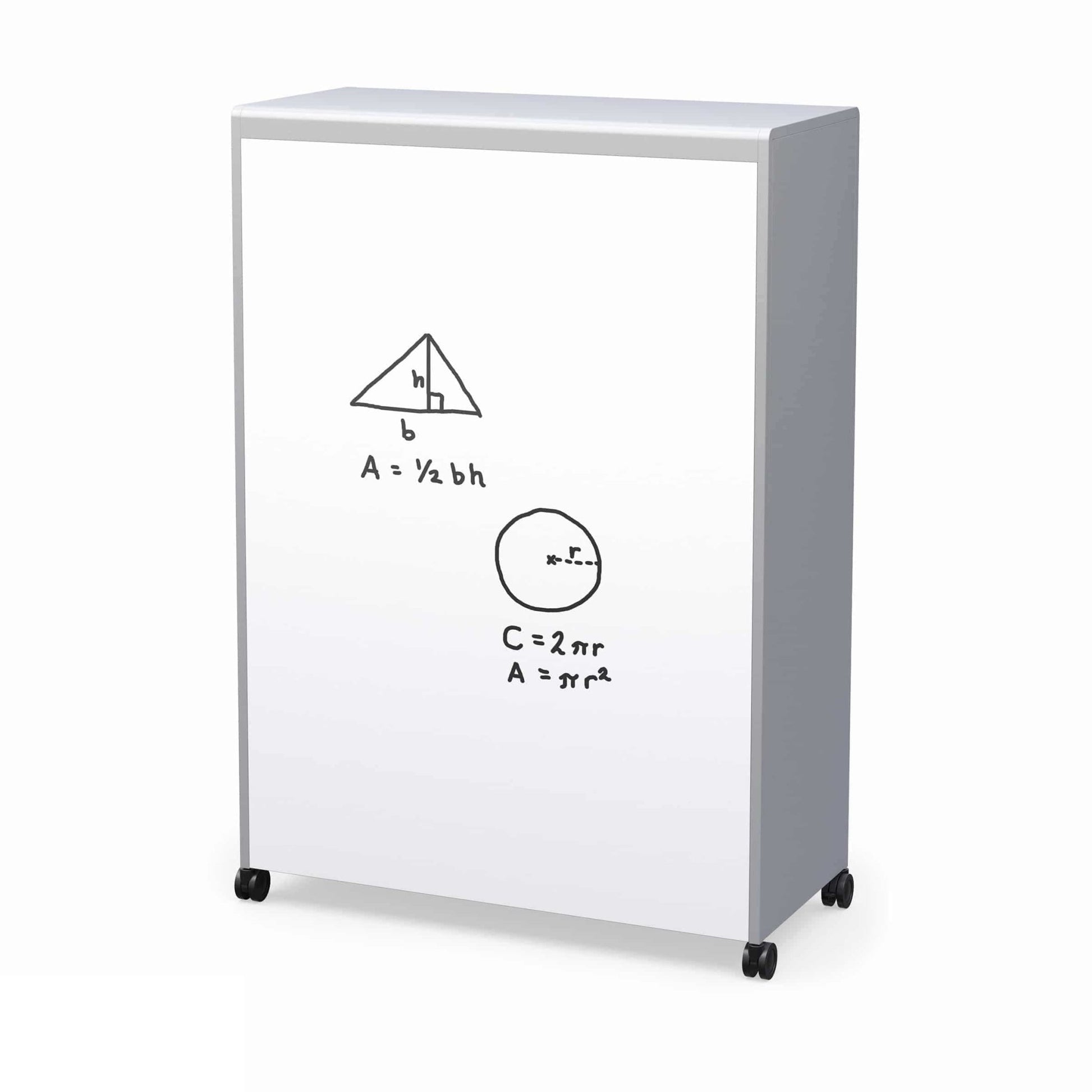 Haskell Education Voyage Series Mobile Storage Cabinet, 3 Adjustable Shelves with Whiteboard Backing - 41"W x 19"D x 59.5"H (MBC.4159.P2) - SchoolOutlet
