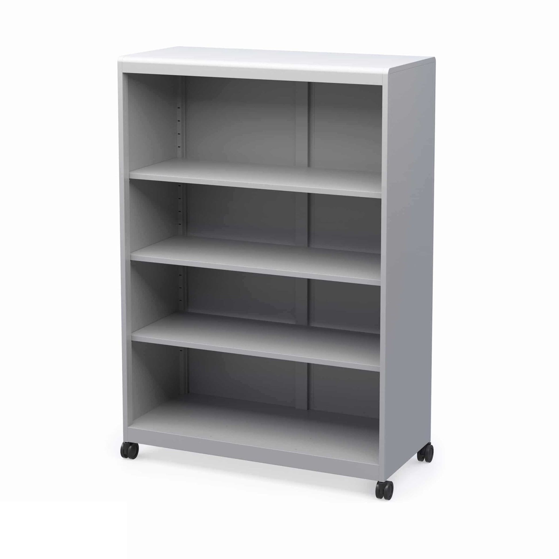 Haskell Education Voyage Series Mobile Storage Cabinet, 3 Adjustable Shelves with Whiteboard Backing - 41"W x 19"D x 59.5"H (MBC.4159.P2) - SchoolOutlet