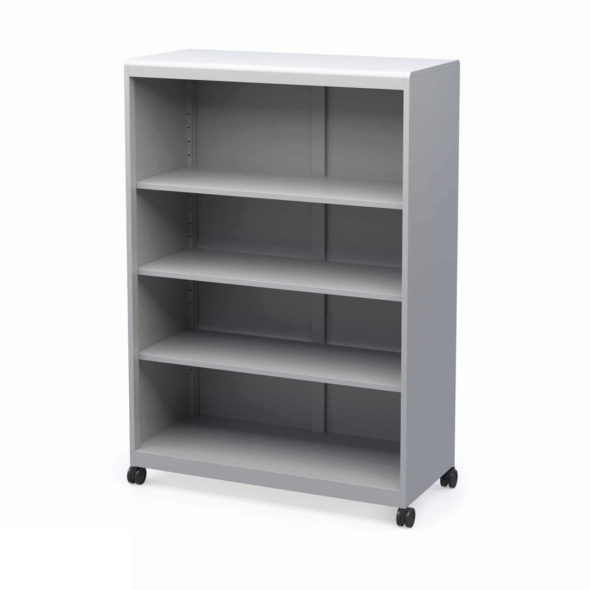 Haskell Education Voyage Series Mobile Storage Cabinet, 3 Adjustable Shelves with Whiteboard Backing - 41"W x 19"D x 59.5"H (MBC.4159.P2) - SchoolOutlet