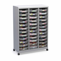 Haskell Education Voyage Series Mobile Storage Cabinet with 36 Bins & Whiteboard Backing - 41"W x 19"D x 59.5"H (MBSA12.4159.P2)