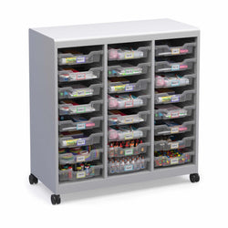 Haskell Education Voyage Series Mobile Storage Cabinet with 24 Bins & Whiteboard Backing - 41"W x 19"D x 42.5"H (MBSA8.4142.P2)