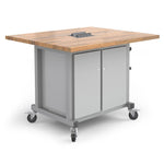 Haskell Education Explorer Series Maker Table with Butcher Block Top, Double Storage Module w/ locking doors - 48