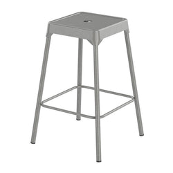 Haskell Education Rover 13" Square Seat Stackable Steel Stool - Platinum 25"H - Pack of 3 (RVSTOOL)