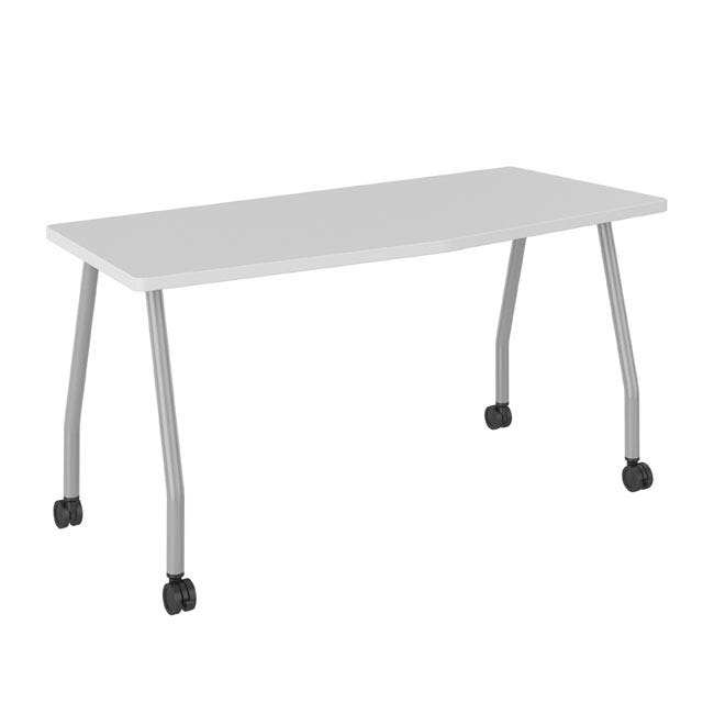 Haskell Education Echo Series 24" Deep Chevron Training Table with Adjustable Standing Height 60"W x 24"D x 28" - 41"H (HAS - SH3ECH04.2460.PL) - SchoolOutlet