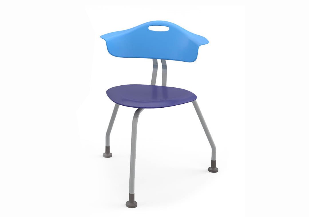 Haskell Education 360 Degree 3 - Legged Ergonomic Collaboration Chair with Back 18"H (TS0G0.18PL) - SchoolOutlet