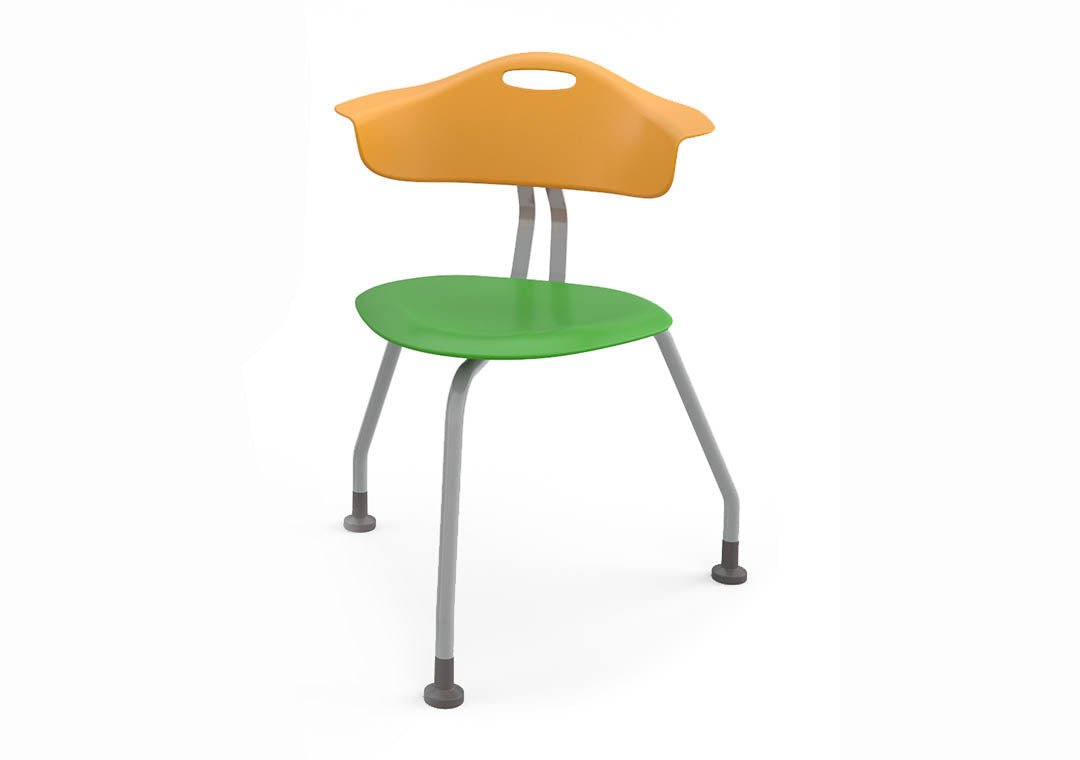 Haskell Education 360 Degree 3 - Legged Ergonomic Collaboration Chair with Back 18"H (TS0G0.18PL) - SchoolOutlet