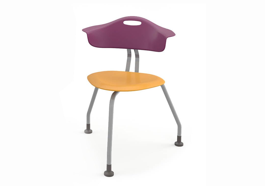 Haskell Education 360 Degree 3 - Legged Ergonomic Collaboration Chair with Back 18"H (TS0G0.18PL) - SchoolOutlet