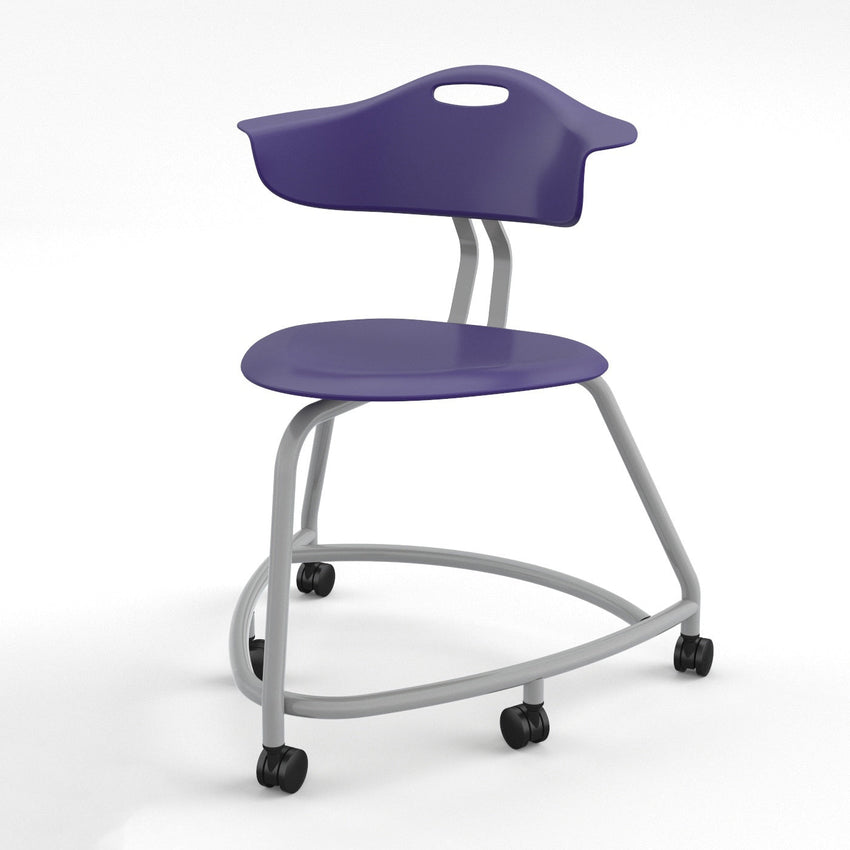 Haskell Education 360 Series Platinum frame School Chair with Back 18"H (TS1X0.18PL) - SchoolOutlet